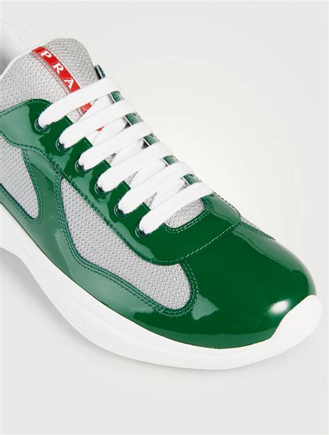 Prada America's Cup Leather & Mesh Sneakers